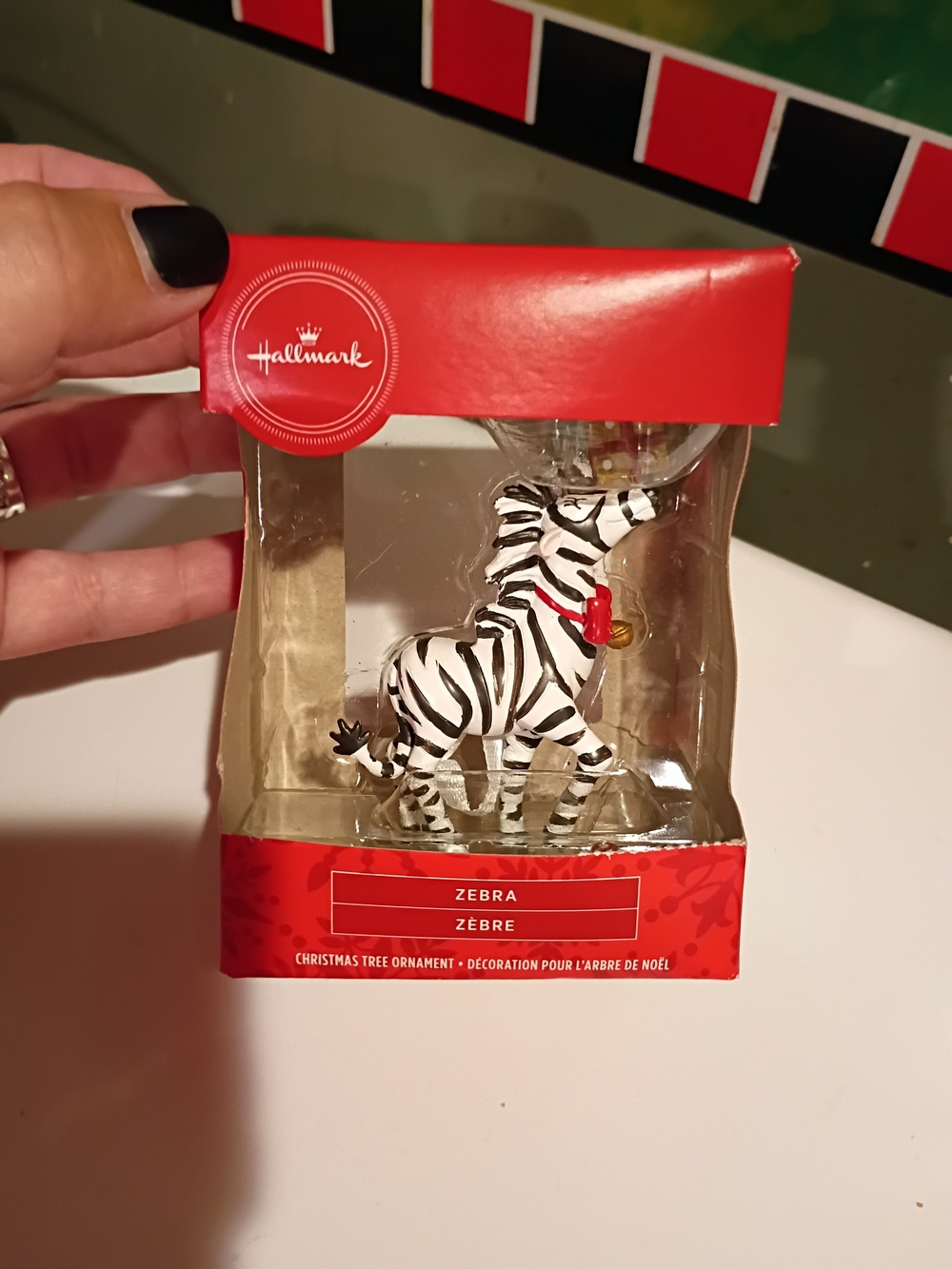 Hallmark Zebra Holiday Ornament